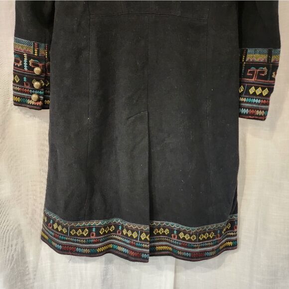 Y2K Vintage XOXO Tribal Embroidered Coat. Wool Cashmere Blend. - Picture 11 of 12